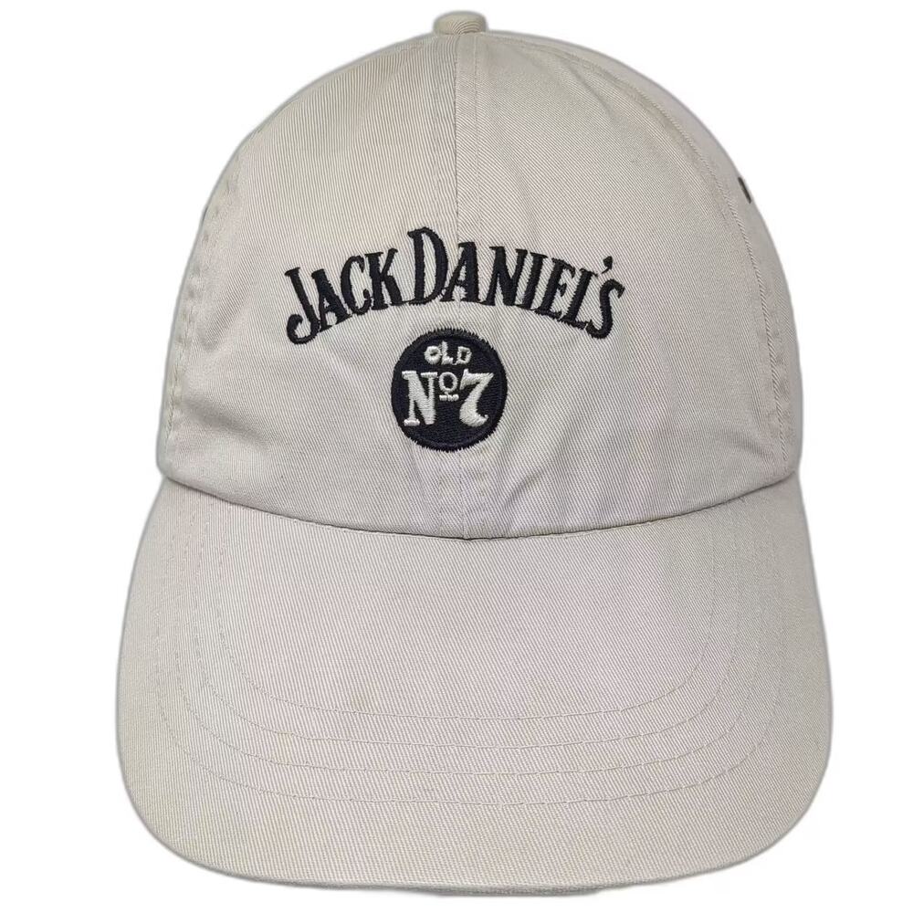 Anvil Jack Daniels Old No 7 Embroidered Beige Baseball Cap Hat OS Adjustable
